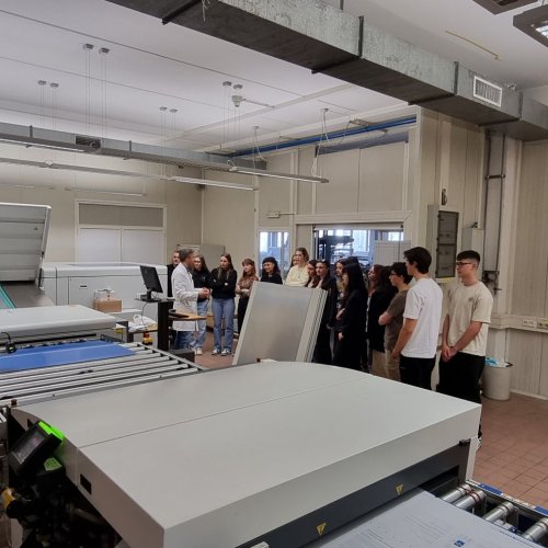Lehrausgang zur Druckerei Longo in Bozen 