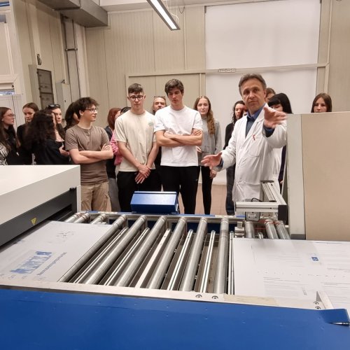 Lehrausgang zur Druckerei Longo in Bozen 