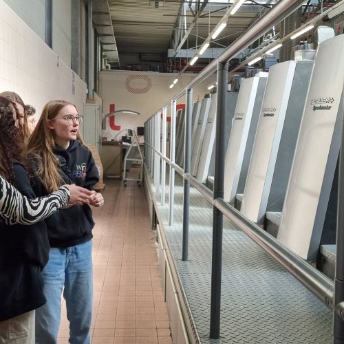 Lehrausgang zur Druckerei Longo in Bozen 