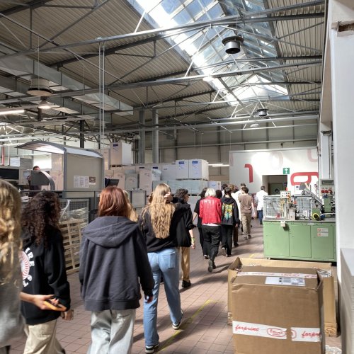 Lehrausgang zur Druckerei Longo in Bozen 