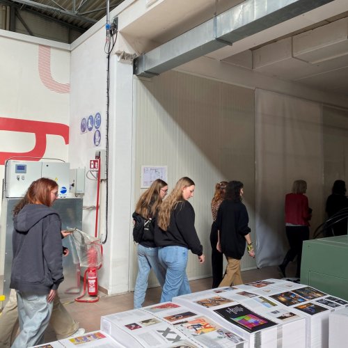 Lehrausgang zur Druckerei Longo in Bozen 