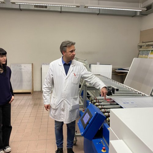 Lehrausgang zur Druckerei Longo in Bozen 