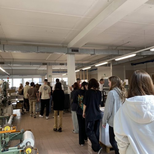 Lehrausgang zur Druckerei Longo in Bozen 