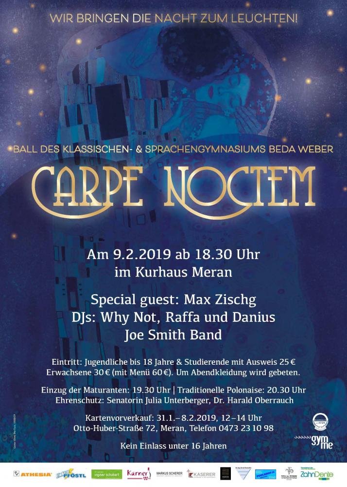 Wir laden zum Schulball „Carpe Noctem"