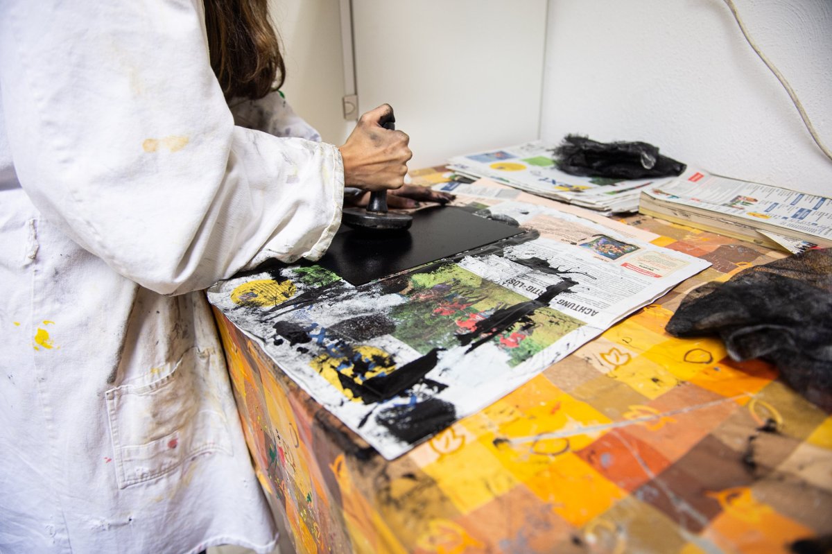 Die Technik des Tiefdruckverfahrens an unserer Schule